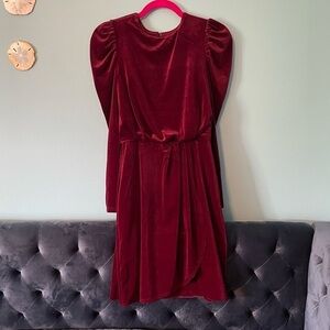 Express red long sleeved dress